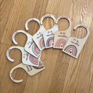 Wooden Baby Closet Dividers with Rainbow Design